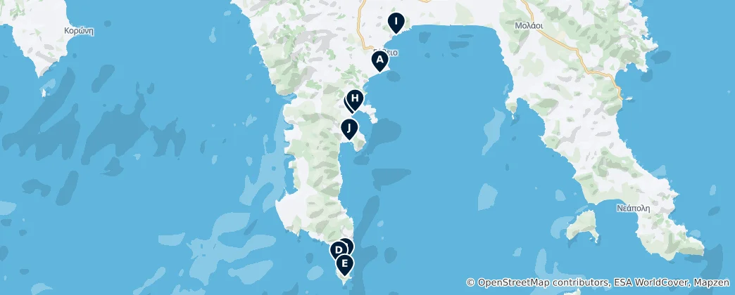 Mapa Beautiful Beaches