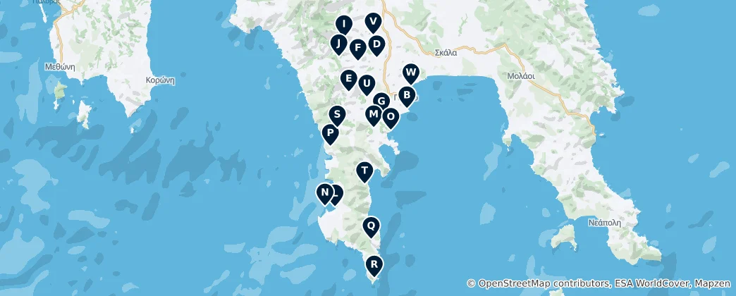Map of Castles, Forts & Towers