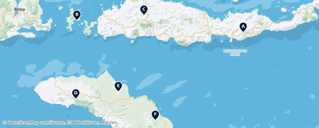 Map of East Nusa Tenggara's Absolute Essentials