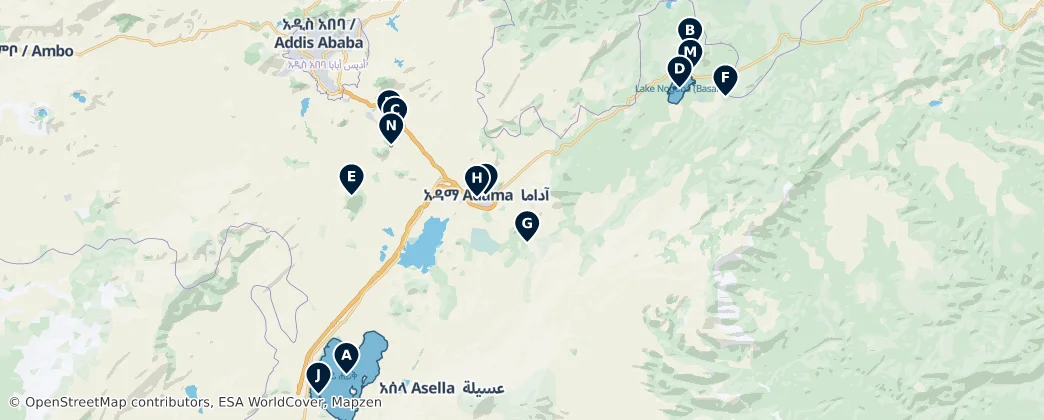 East Shewa Essentials – Mapa