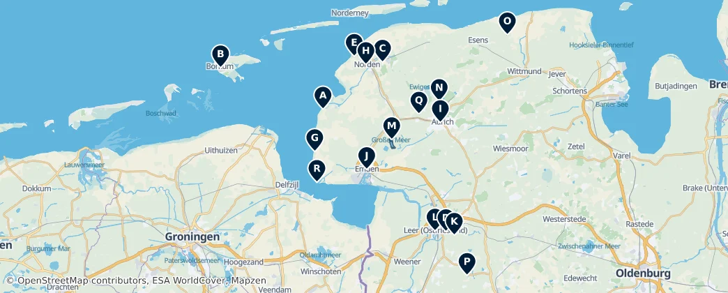 Eastern Friesland Best Of — Térkép