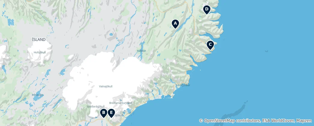 Map of Iceland's Hidden Gems