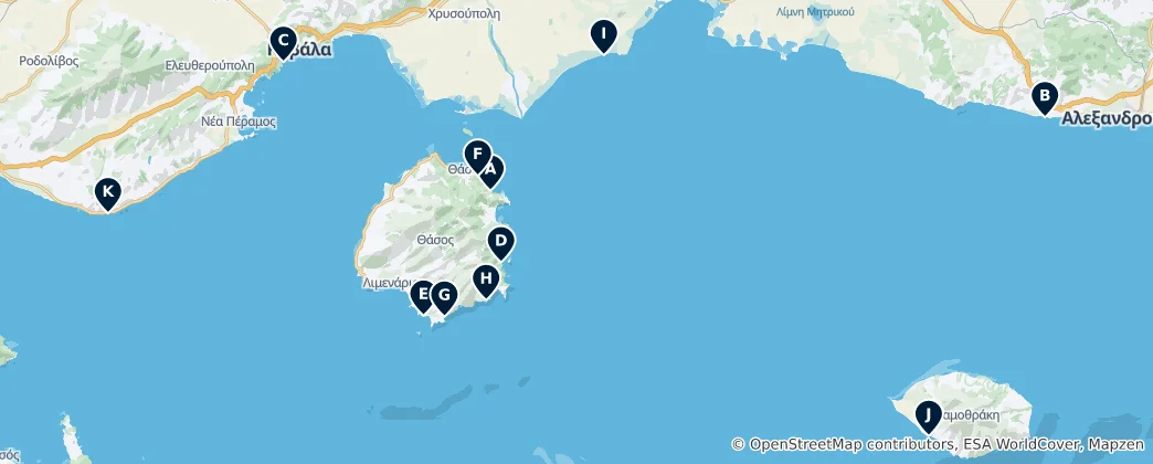 Mapa Coastal Highlights
