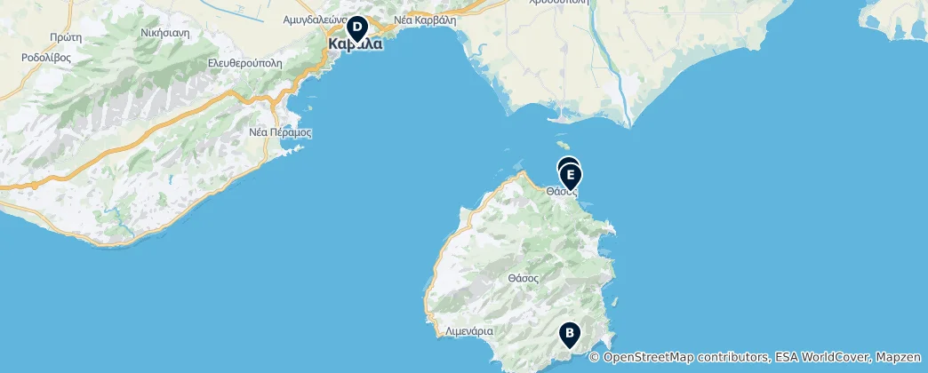 Mapa Historic Fortresses and Ruins