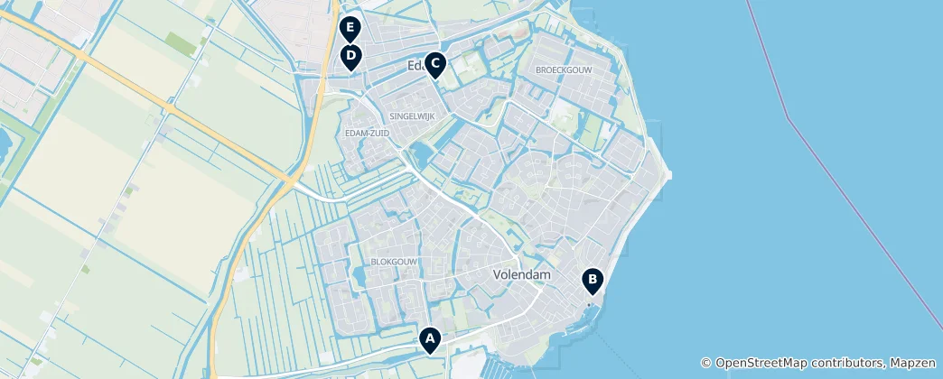 Map of Windmills and Cheese Crafts