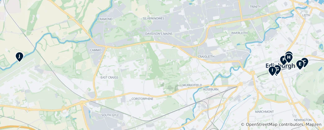 Mappa di Il Percorso Storico di Edimburgo