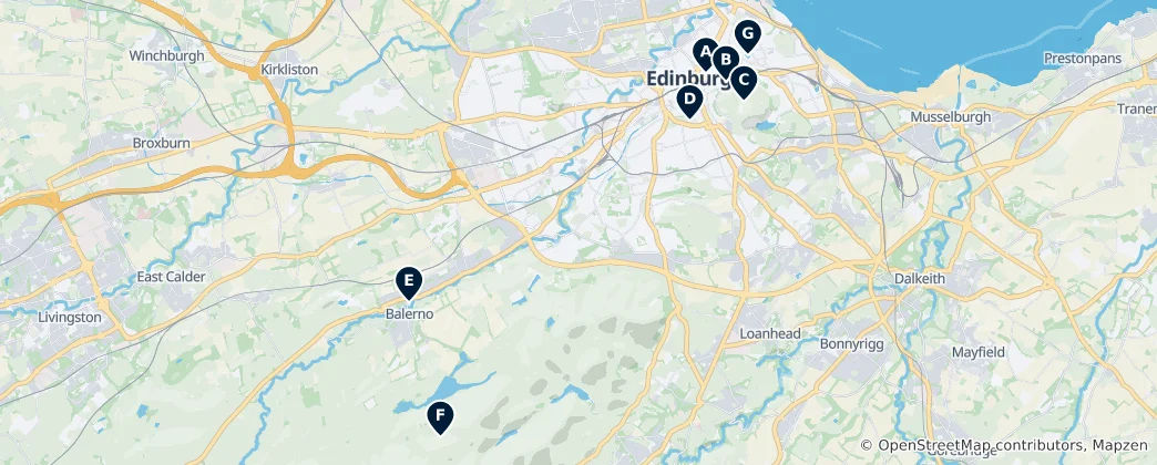 Mapa Parks and Gardens