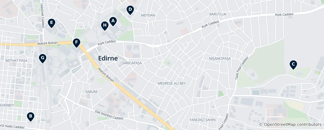 Karte von Edirne Essentials