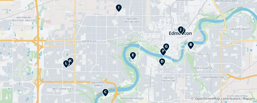 Carte de Edmonton's Absolute Essentials