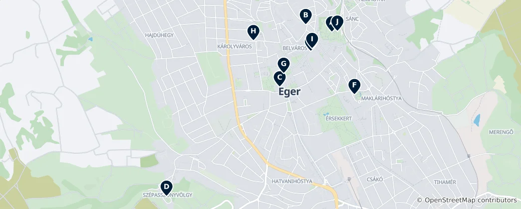 Térkép: Eger Essentials