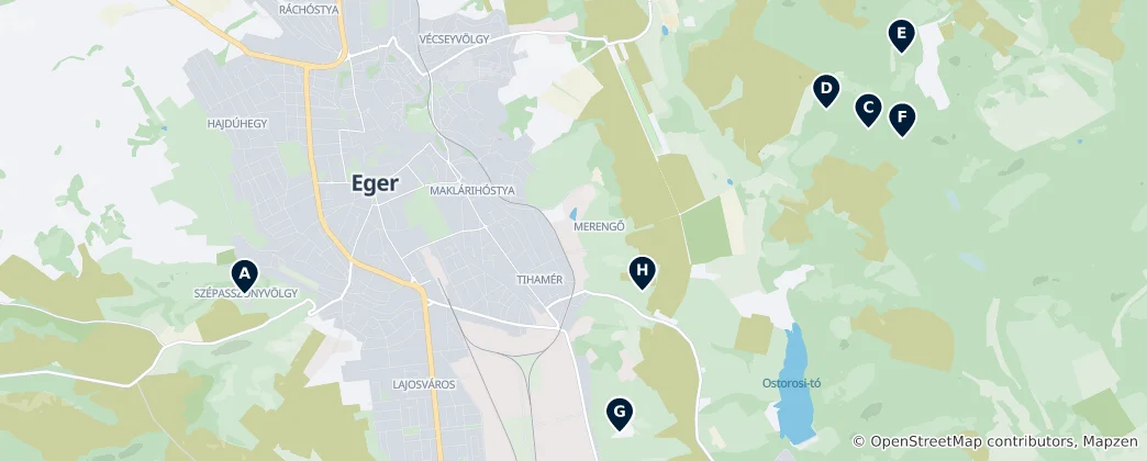 Carte de Eger Wine Culture