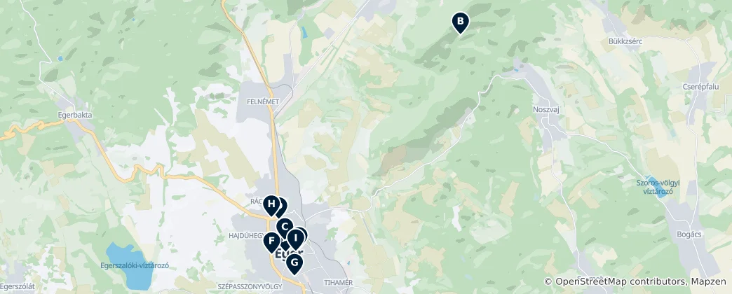 Mapa Historic Churches and Shrines