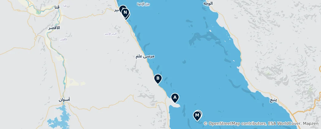 Mapa Top Diving & Snorkeling Spots