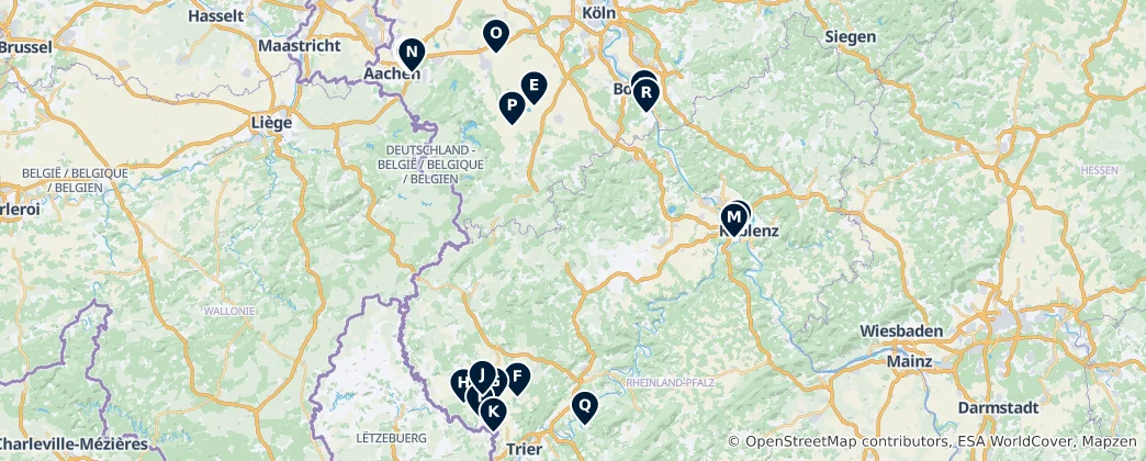 Mappa di Historic Churches and Chapels