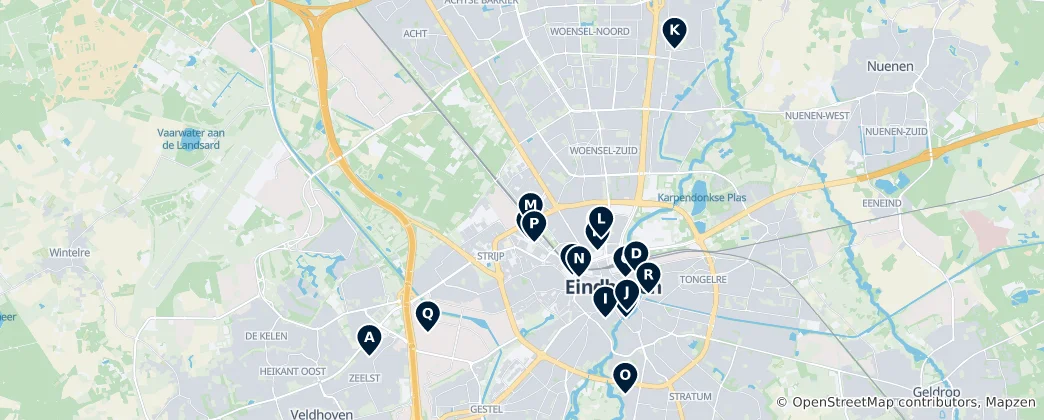 Kaart van Eindhoven's Cultural Treasures