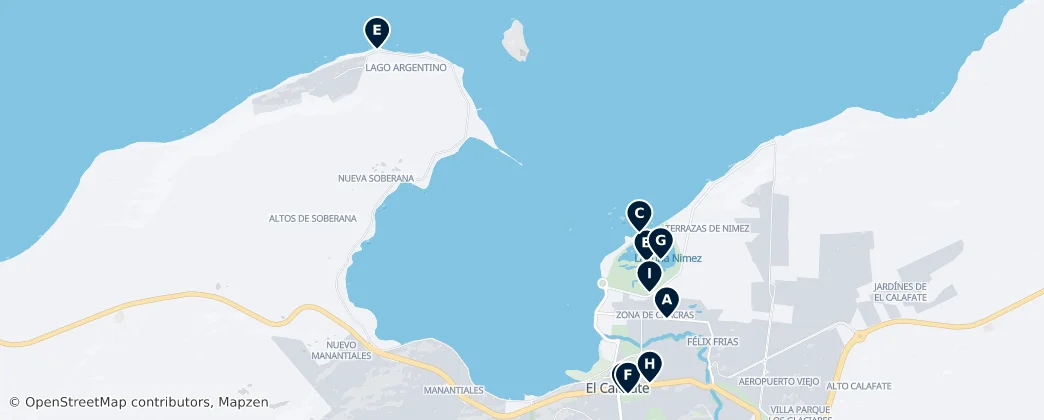 Map of El Calafate Essentials: Glaciers & Wild Patagonia