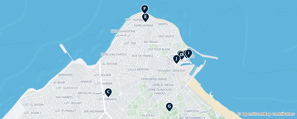 Mapa Historic Mazagan & Lighthouses
