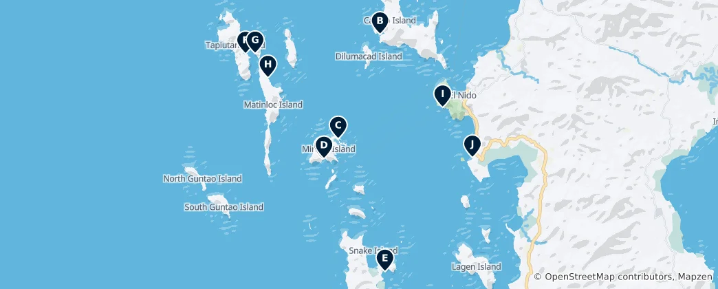 El Nido Unmissables Haritası