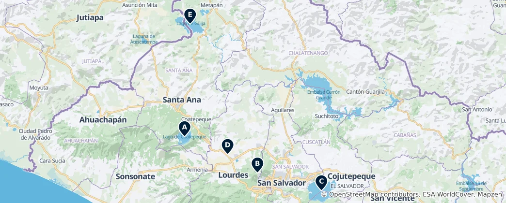 Mapa De Lakes & Nature