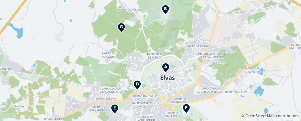 Mappa di Elvas Unmissables