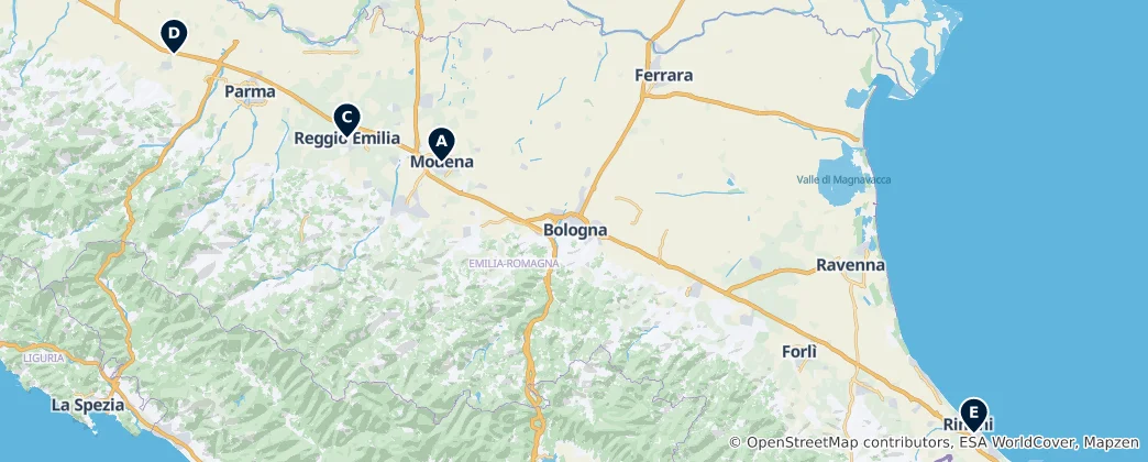 Map of Top Markets & Malls