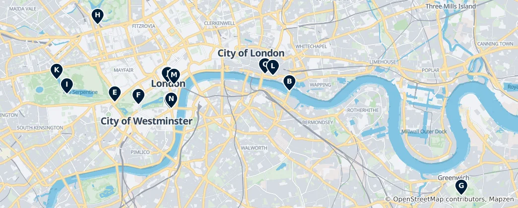 Mappa di Landmarks & Monuments