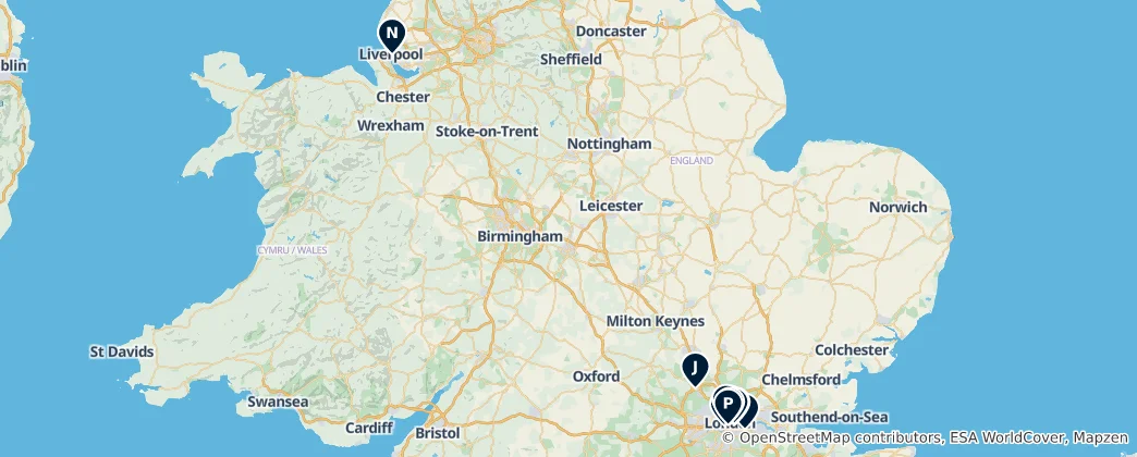 Mapa Top Museums & Art Galleries