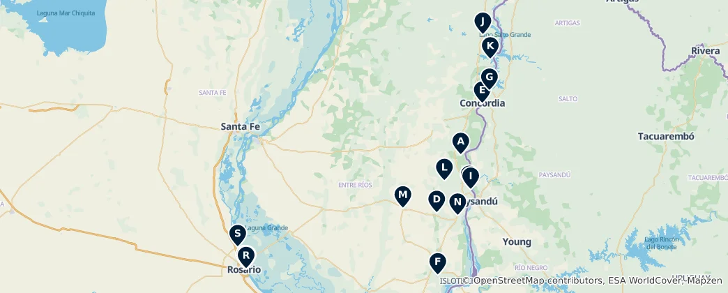 Mappa di Entre Ríos Province Essentials