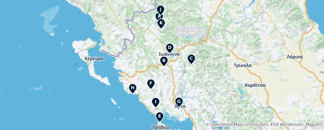 Mapa Epirus Essentials