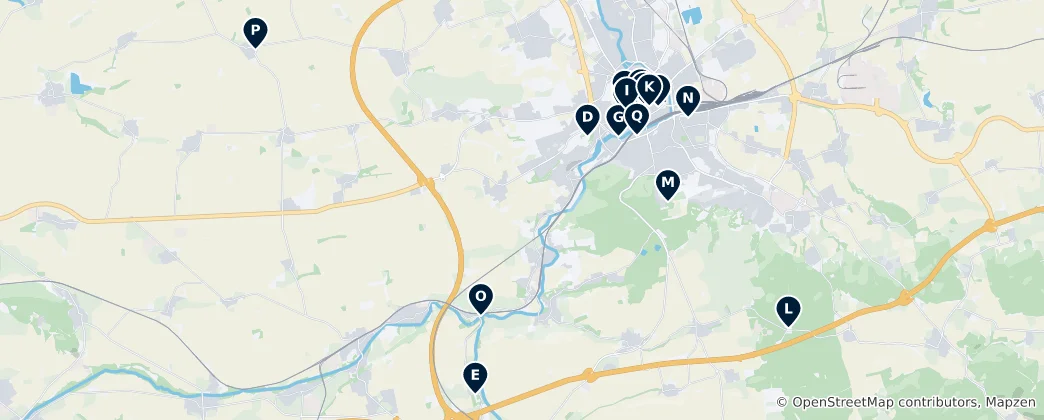 Mapa Erfurt Heritage Sites