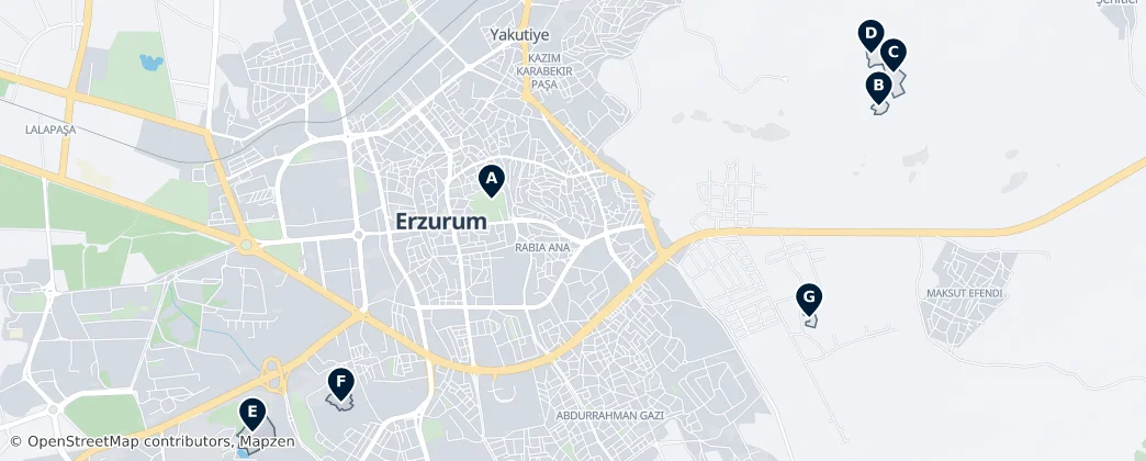 Forts and Redoubts of Erzurum — Karte