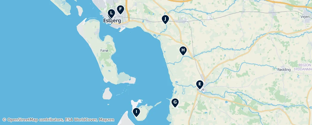 Religious Heritage of Ribe & Esbjerg 지도