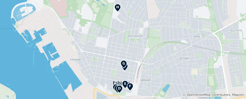 Mappa di Cultural Highlights of Esbjerg