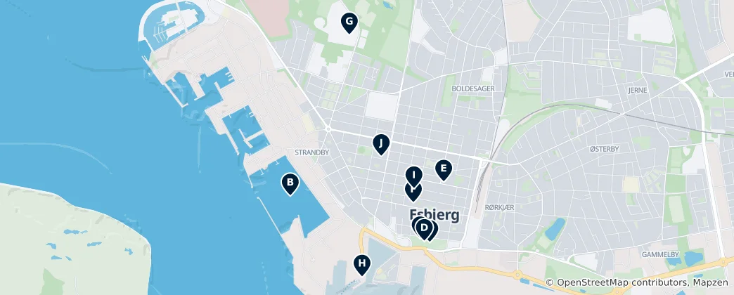 Mapa Esbjerg Essentials