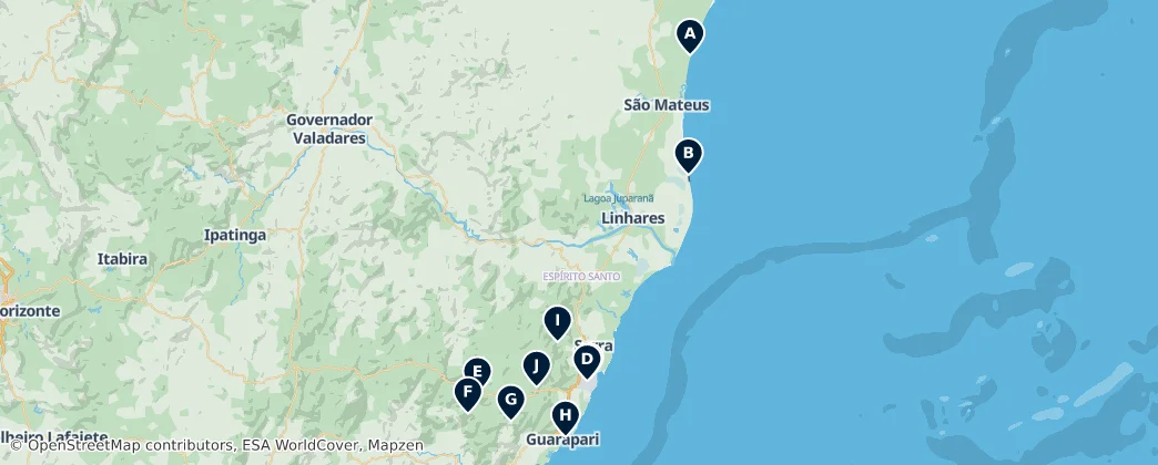 Best of Espírito Santo — Mappa
