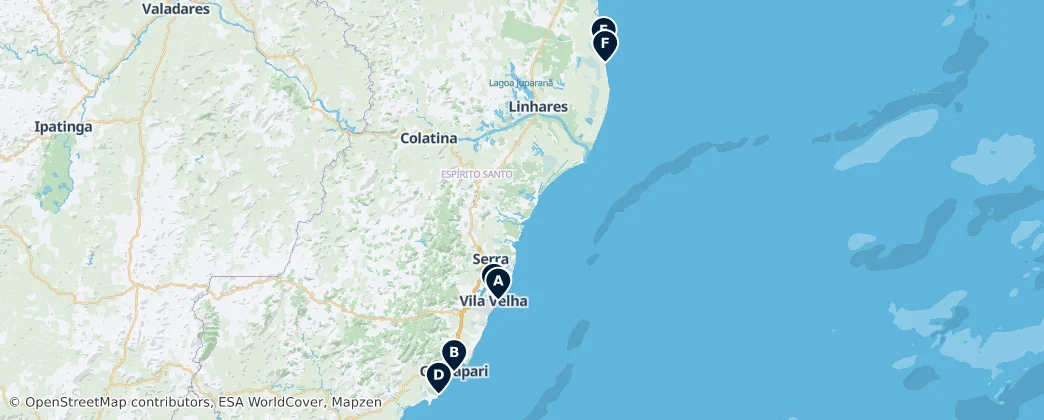 Coastal Escapes — Mapa