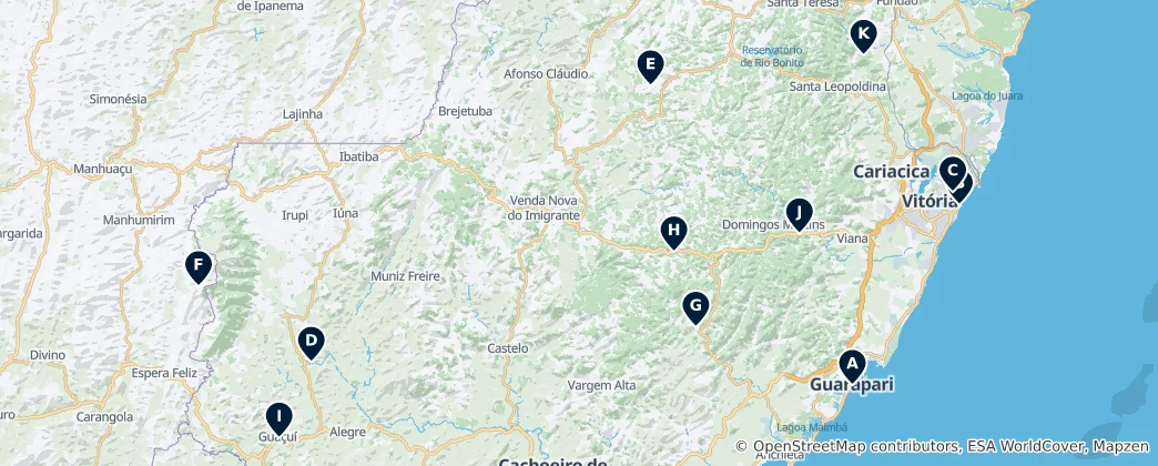 Mappa di Nature's Best Views