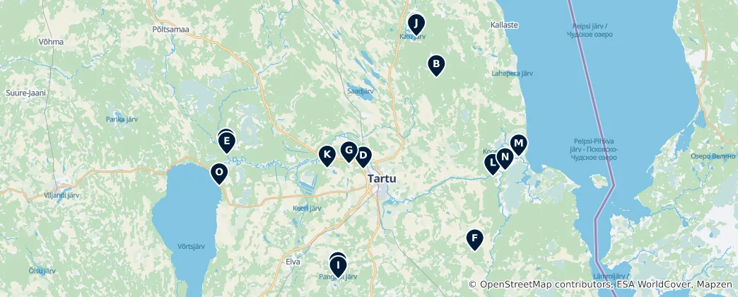 Mappa di Best Camping Spots