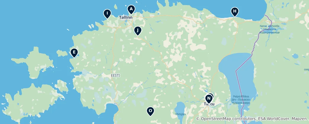 Mapa Editor's Choice Estonia