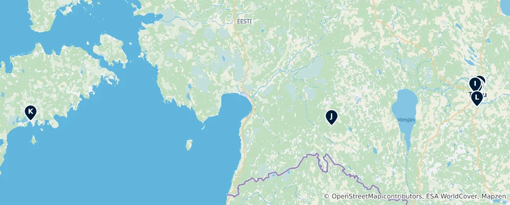 Mappa di Estonian Museums & Galleries