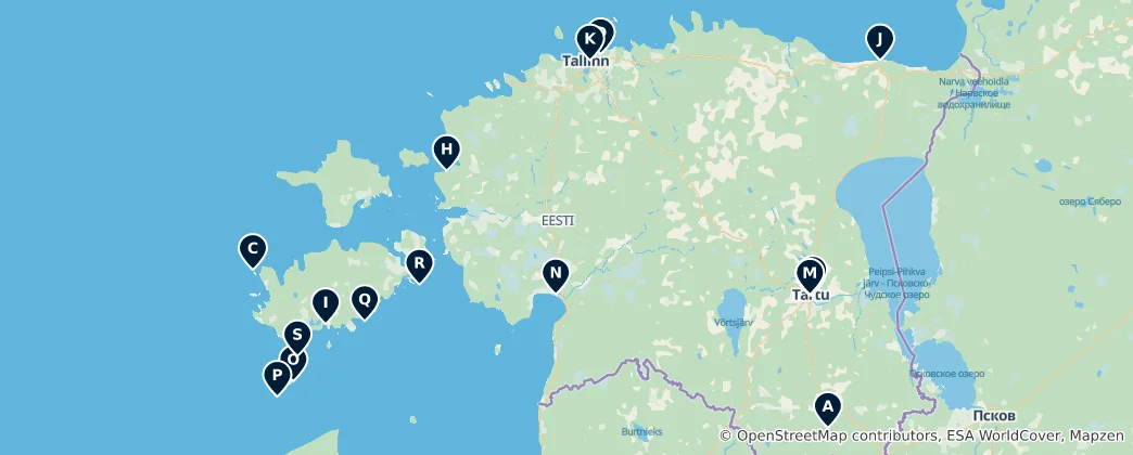 Map of Estonia's Absolute Essentials