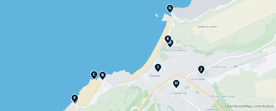 Kaart van Étretat Essentials