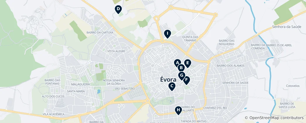 Évora's Sacred Sites 지도