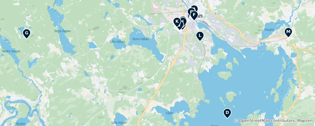 Mappa di Falu kommun: Absolute Essentials