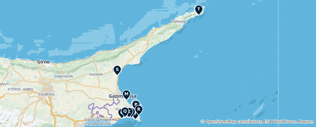 Mapa de Cyprus's Finest Sandy Beaches