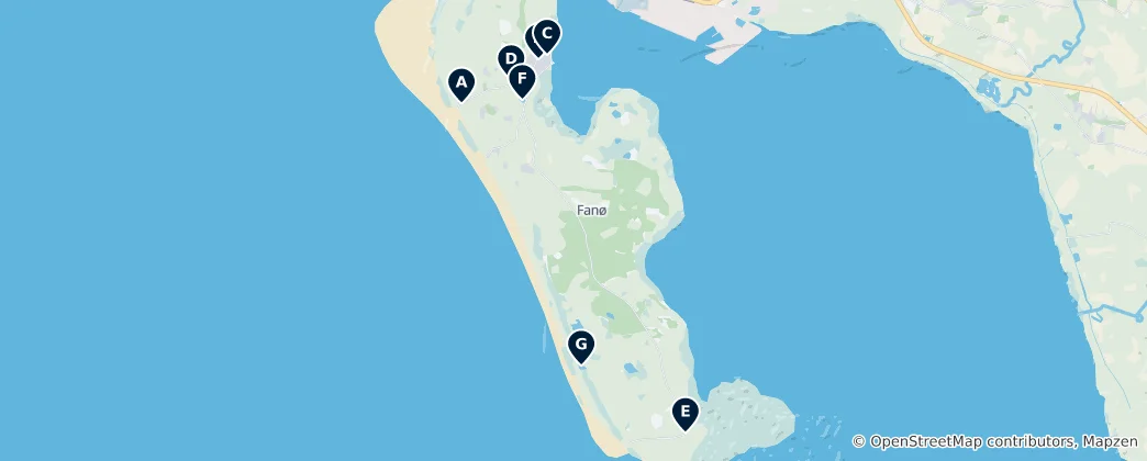 Map of Hidden Gems of Fanø