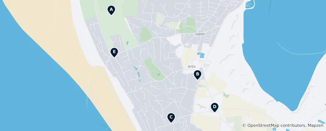 Map of Outdoor Activities on Fanø