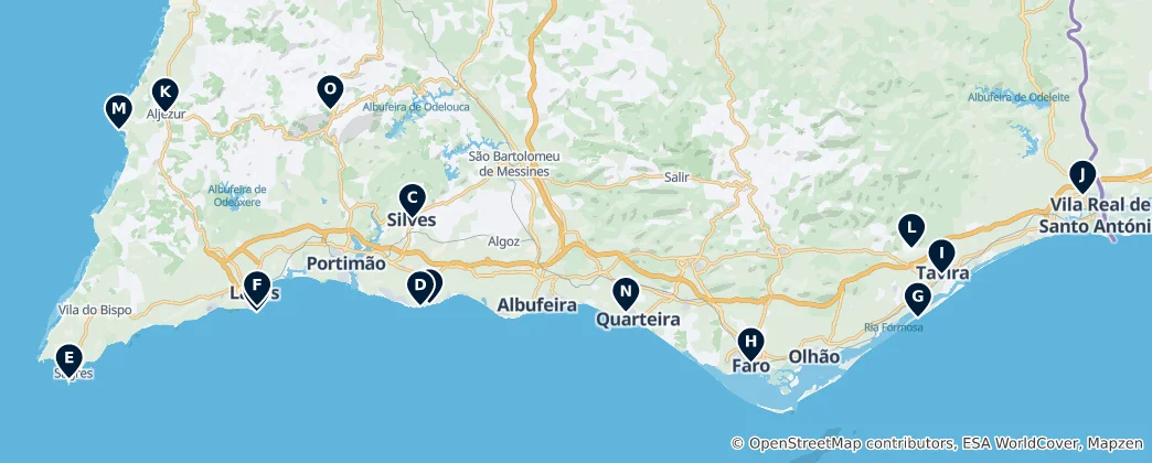Hidden Gems of the Algarve 지도