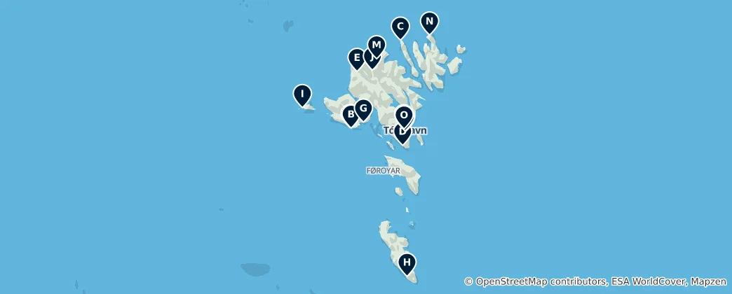 Mapa Faroe Islands Essentials