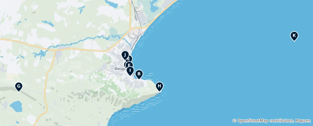 Mapa Feodosia Bay Essentials